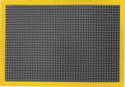 ESD Anti-Fatigue Floor Mat with 5 cm Yellow Bevel | Infinity Bubble ESD | Black | 90 x 300 cm